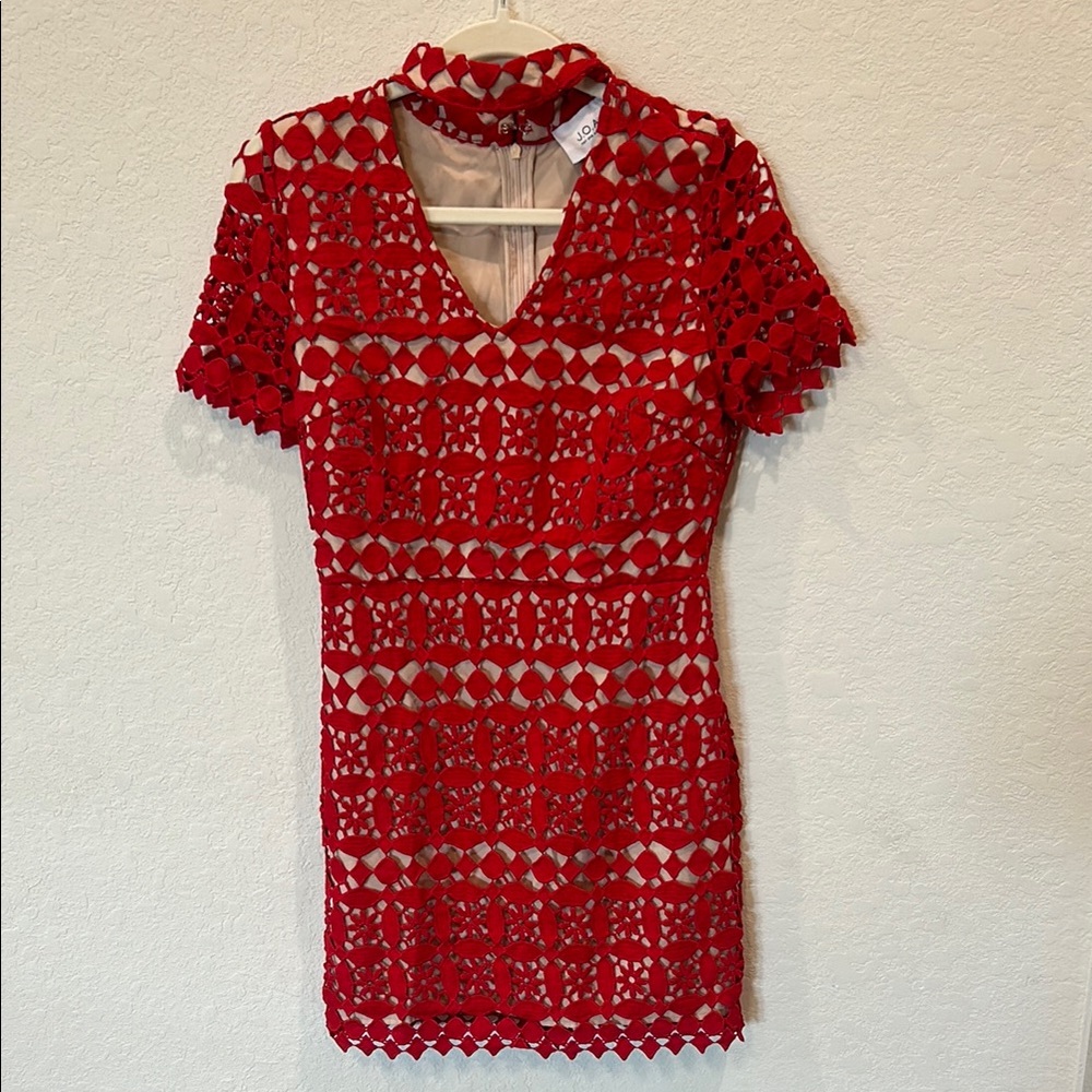 Elegant Red Lace Dress